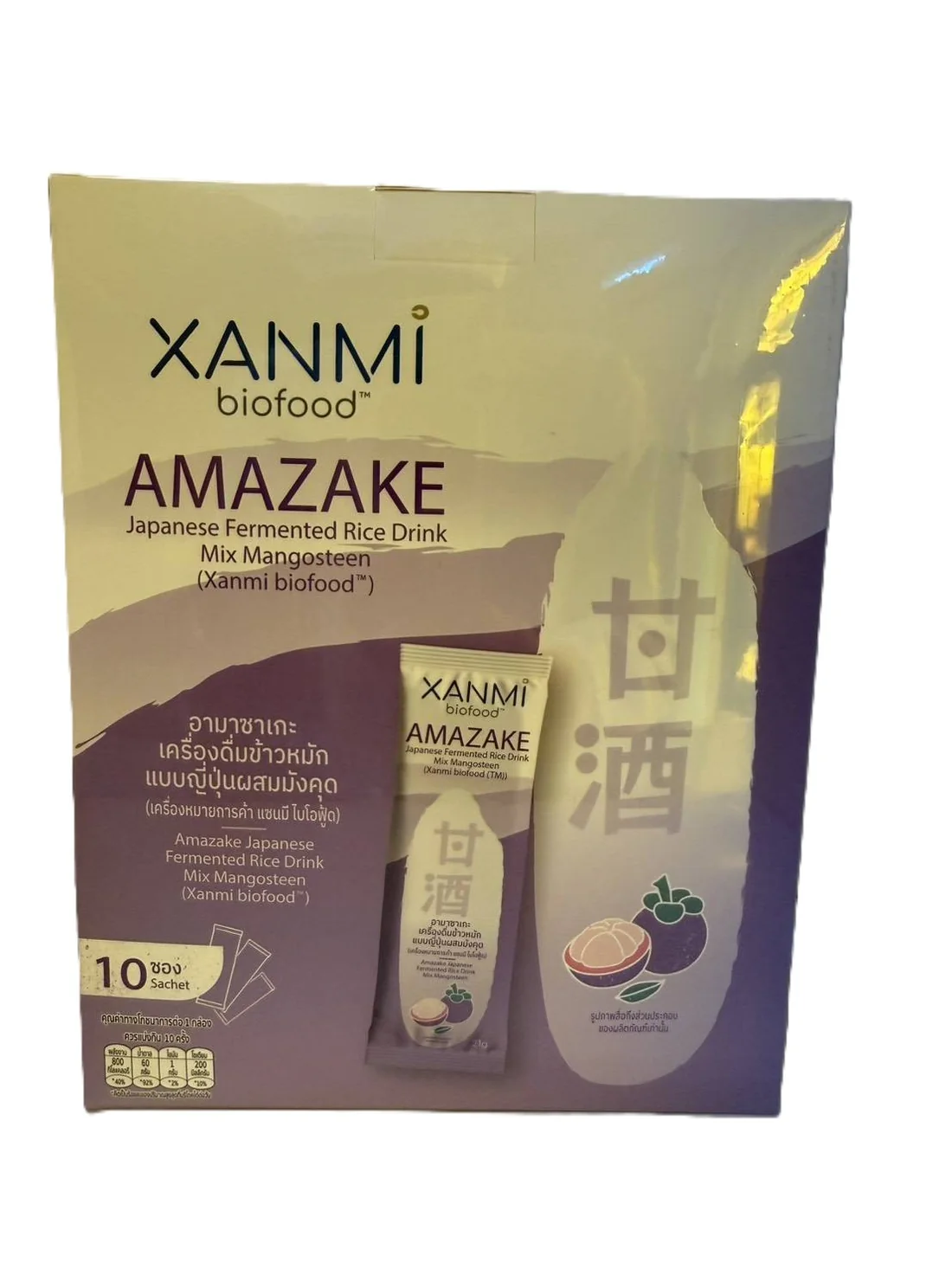 ภาพถ่ายกล่อง XANMI AMAZAKE ของจริง